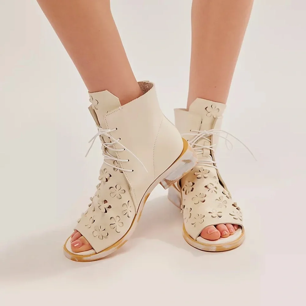 FREE PEOPLE + MOMA Secret Garden Shoe Boots - Picture 1 of 4